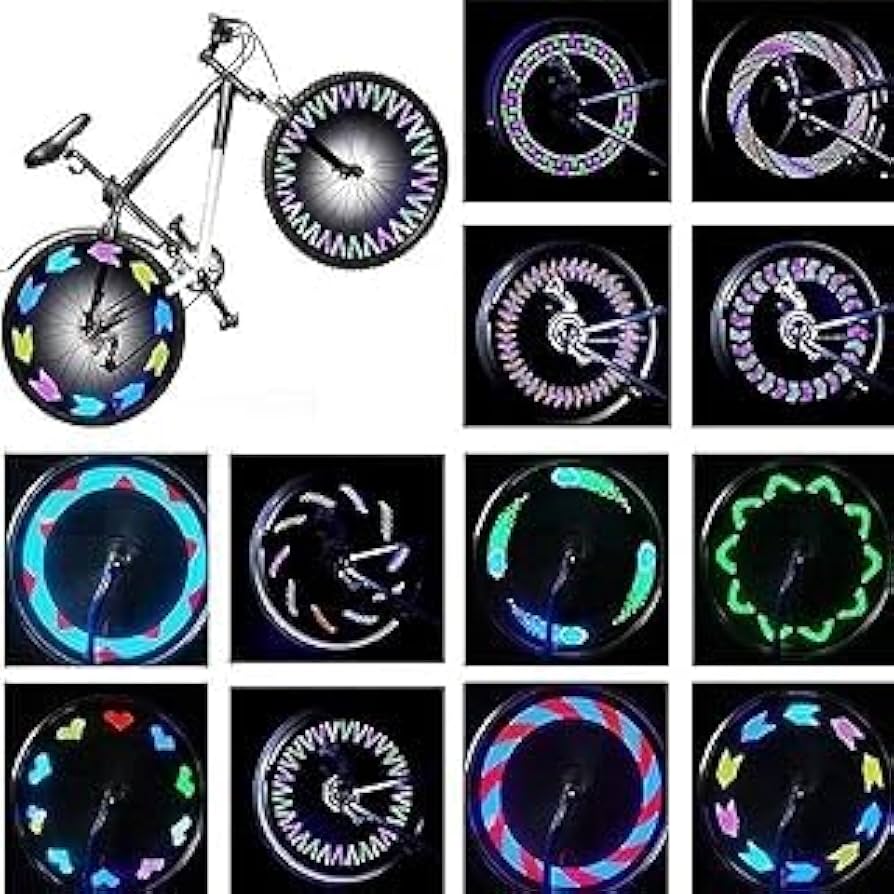 Amazon.co.jp: ASIEIT 自転車用ホイールライト 14 RGB LED